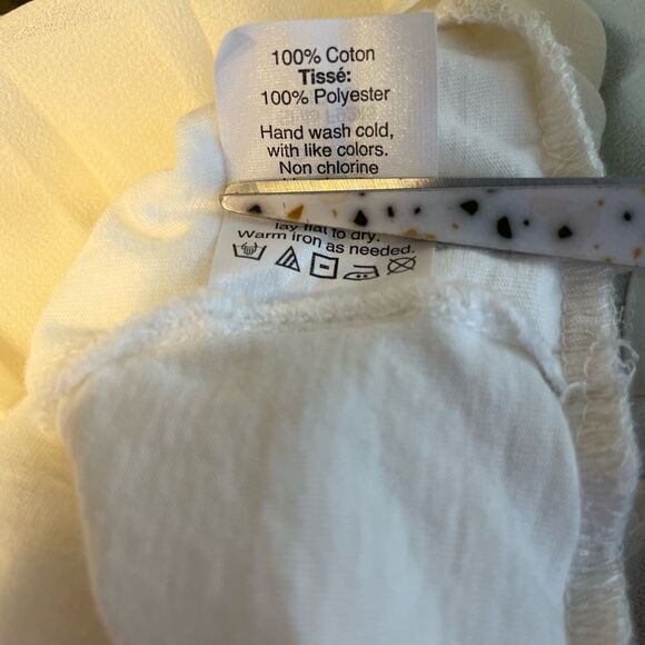 J. Crew Ruffle Hem Peplum Top Cream S - Picture 5 of 7